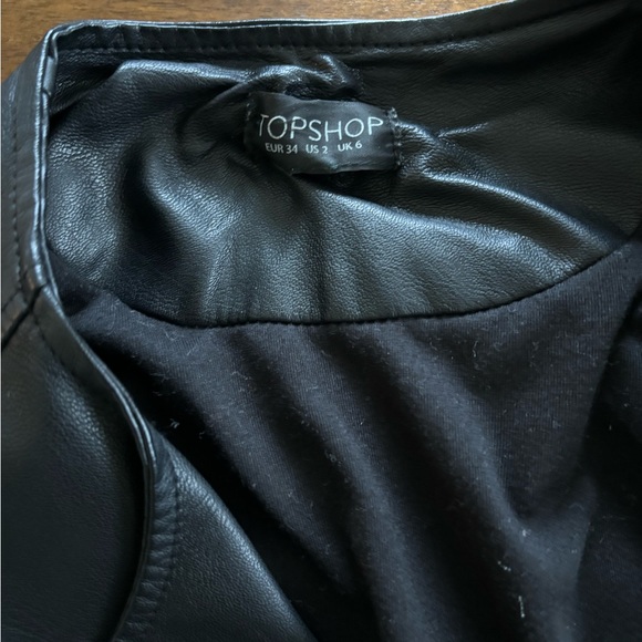 TopShop Black Leather Jacket - Picture 2 of 3